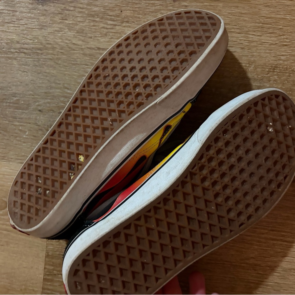 Vans Black and Yellow Flame Sneakers - Picture 5 of 6